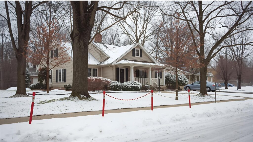 Professional snow removal services clearing driveway before the first snowfall