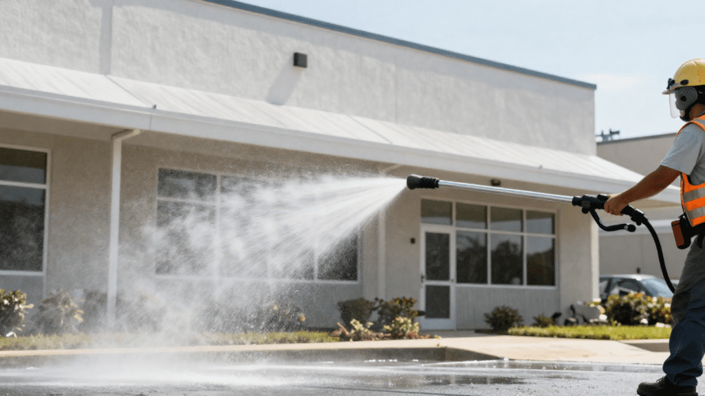 professional power washing service commercial cleaning